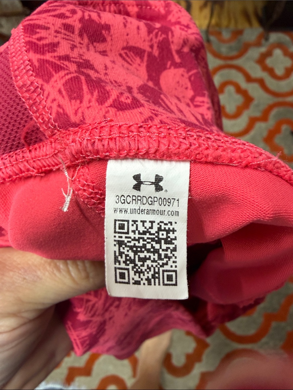 Under Armour Pink Coral Print womens Performance Leggings